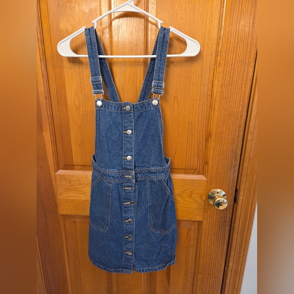 H&M Denim Button-Front Mini Dress